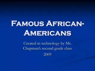 Famous African-Americans