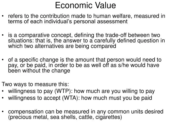 economic value