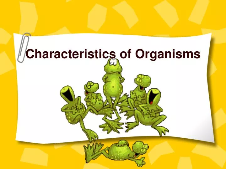 characteristics of organisms
