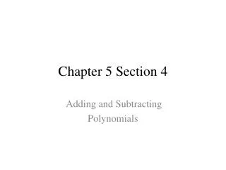 chapter 5 section 4