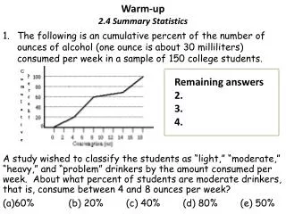 Warm-up 2.4 Summary Statistics