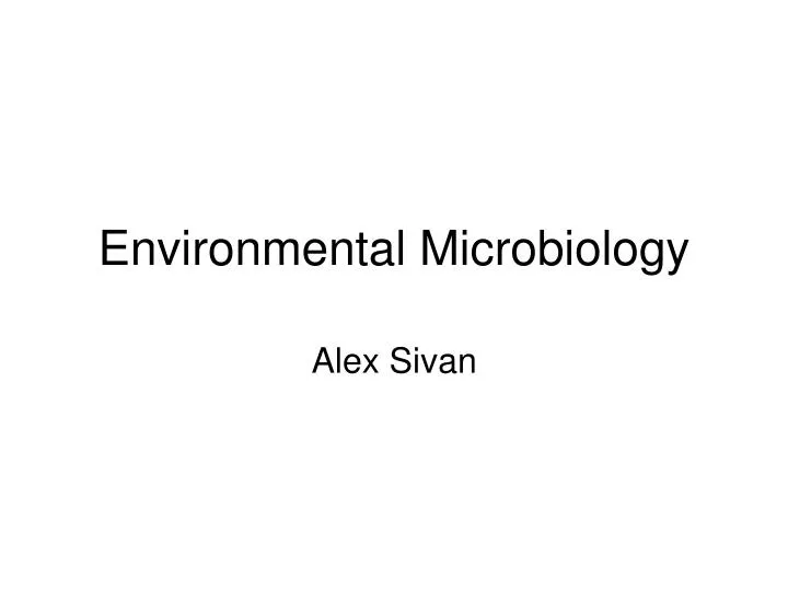 environmental microbiology