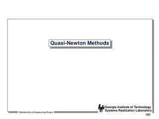 Quasi-Newton Methods