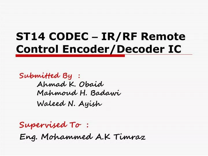 st14 codec ir rf remote control encoder decoder ic