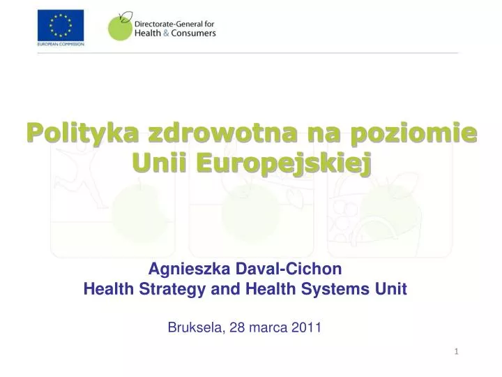 polityka zdrowotna na poziomie unii europejskiej