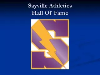 Sayville Athletics Hall Of Fame