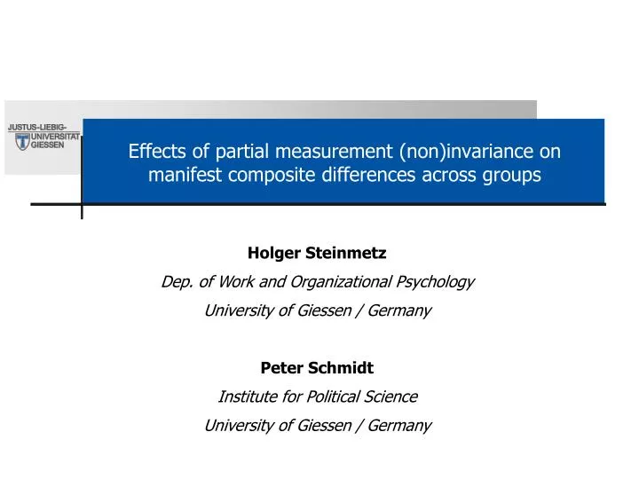 effects of partial measurement non invariance on manifest composite differences across groups