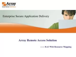 Array Remote Access Solution ------ 8.4.3 Web Resource Mapping
