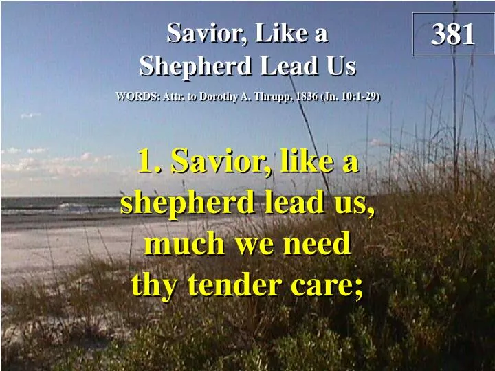 savior like a shepherd lead us verse 1