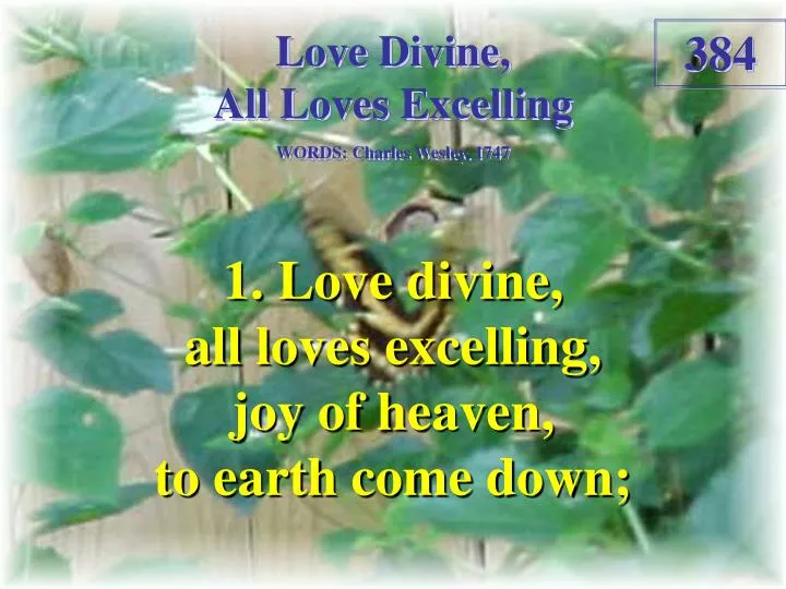 love divine all loves excelling verse 1