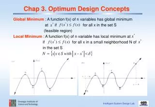 Chap 3. Optimum Design Concepts
