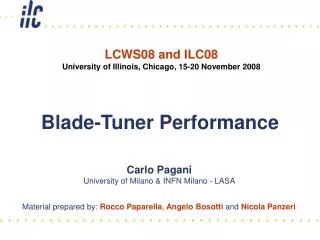 Blade-Tuner Performance