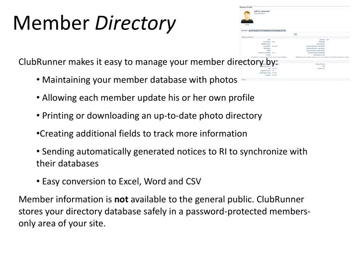 member directory