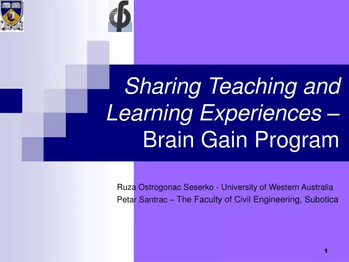 sharing teaching and learning experiences brain gain program