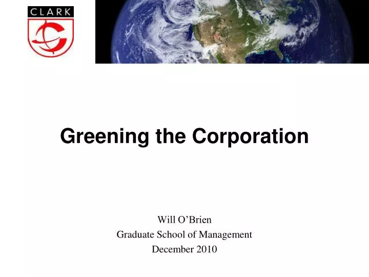 greening the corporation