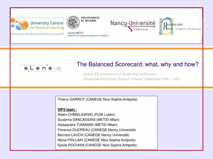 the balanced scorecard what why and how