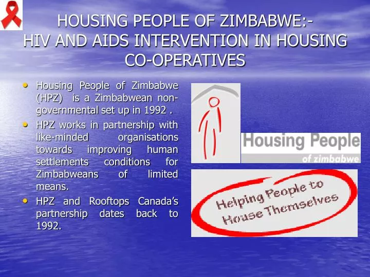 housing people of zimbabwe hiv and aids intervention in housing co operatives