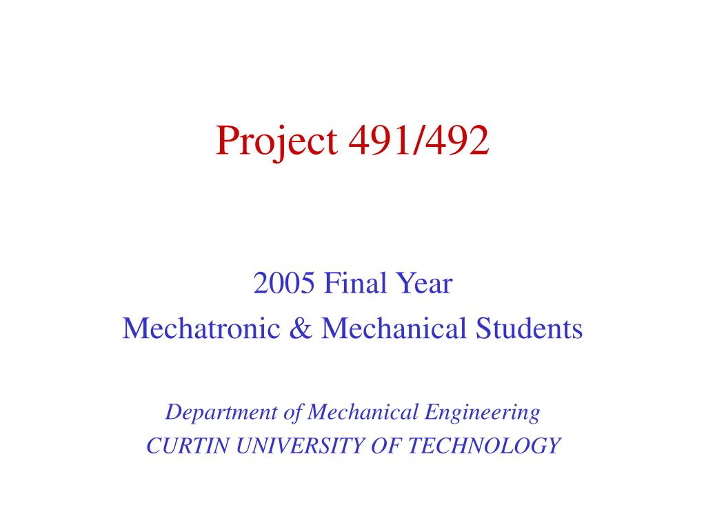 PPT - Project 491/492 PowerPoint Presentation, free download - ID:6839776