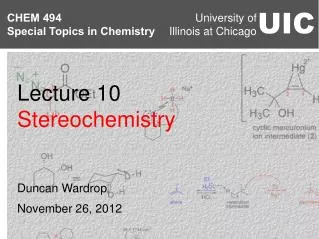 Lecture 10 Stereochemistry