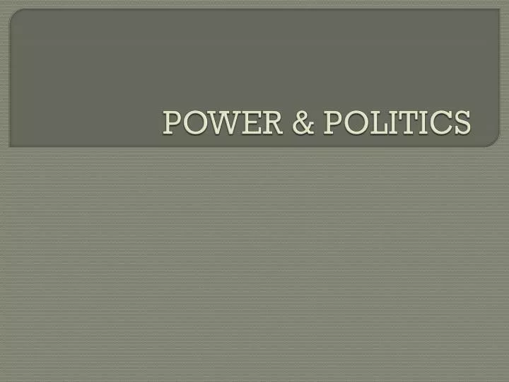power politics