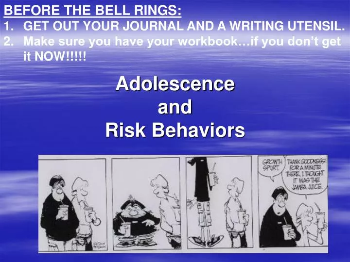 adolescence and risk behaviors