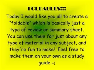 FOLDABLES!!!