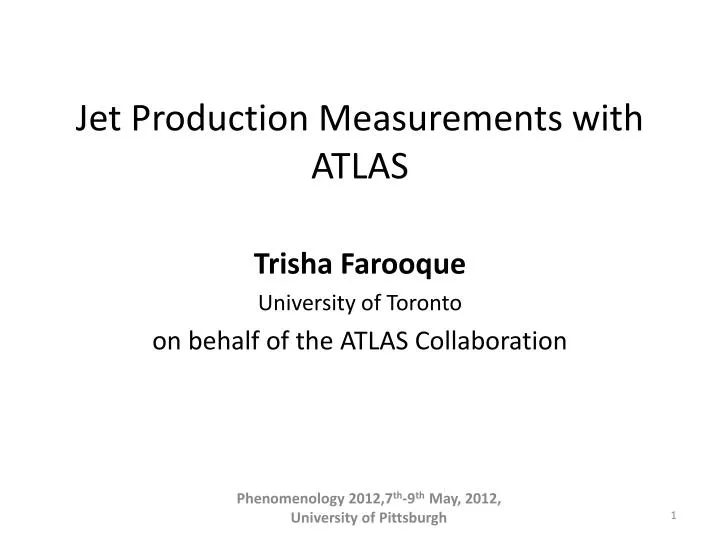 jet production measurements with atlas