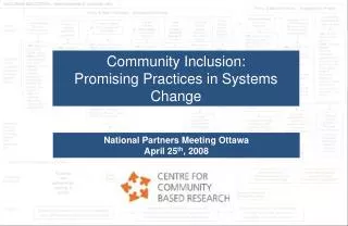 Community Inclusion: Promising Practices in Systems Change