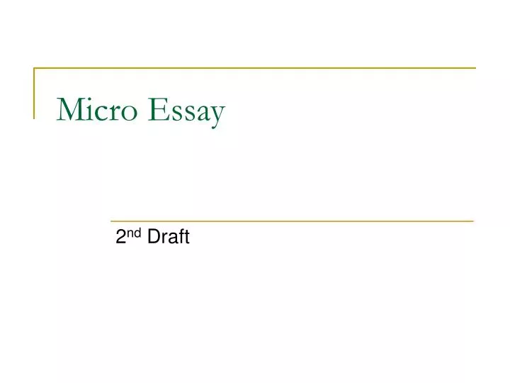 micro essay