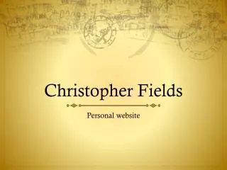 Christopher Fields