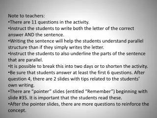 Note to teachers: There are 11 questions in the activity.