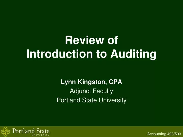 review of introduction to auditing
