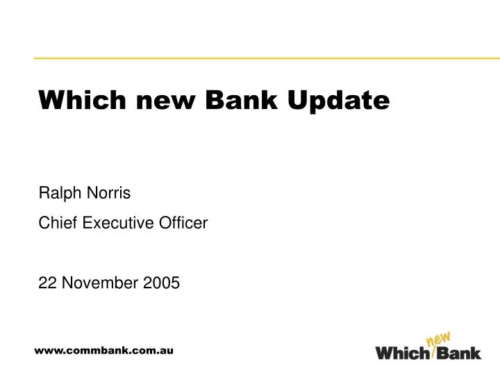 ralph norris chief executive officer 22 november 2005