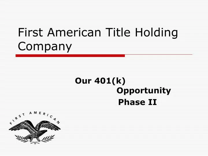 first american title holding company