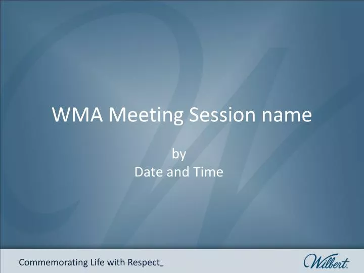 wma meeting session name