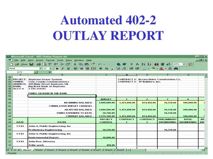 automated 402 2 outlay report