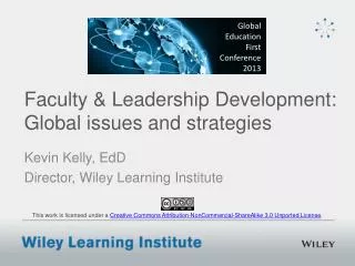Faculty &amp; Leadership Development: Global issues and strategies