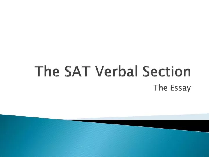 the sat verbal section