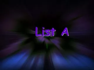 list a