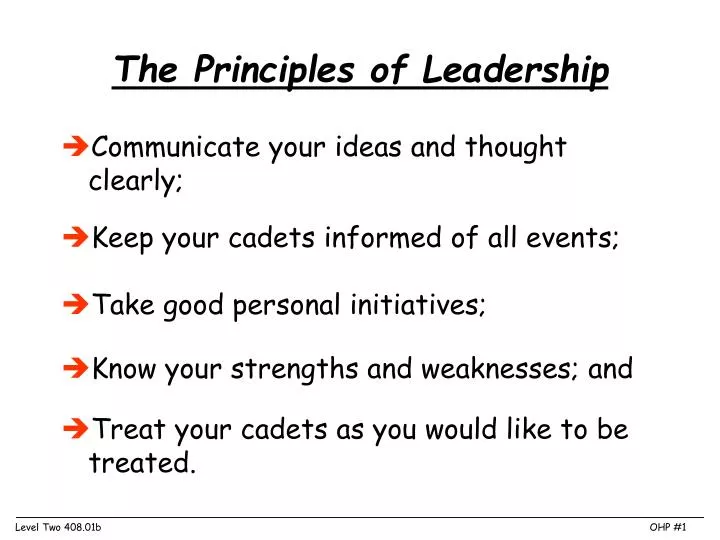 the principles of leadership