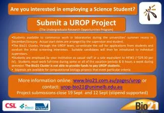 Submit a UROP Project (The Undergraduate Research Opportunities Program)
