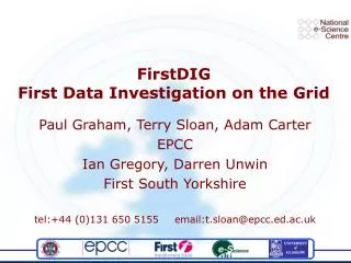 FirstDIG First Data Investigation on the Grid