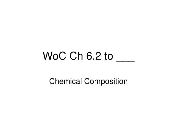woc ch 6 2 to