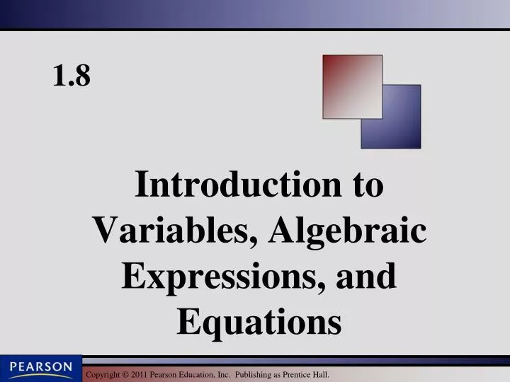 introduction to variables algebraic expressions and equations