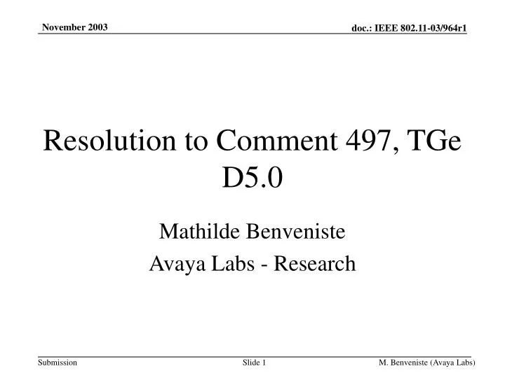 resolution to comment 497 tge d5 0