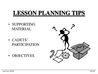 LESSON PLANNING TIPS