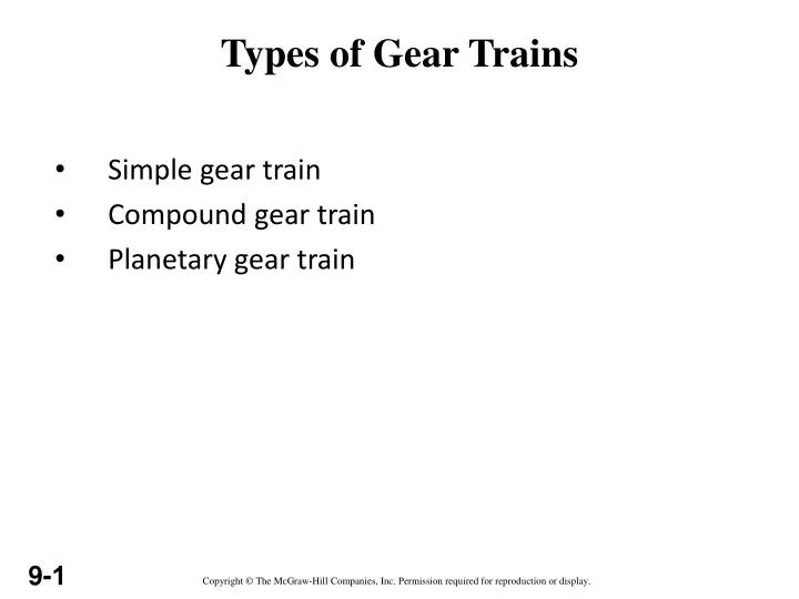 types of gear trains