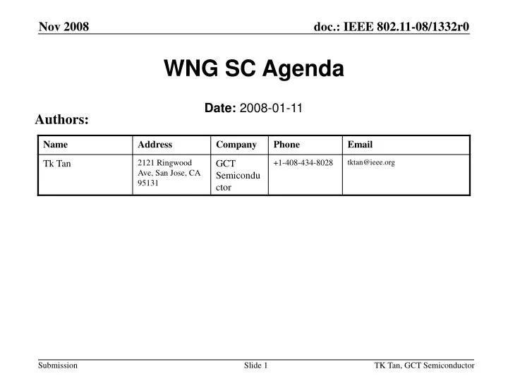 wng sc agenda