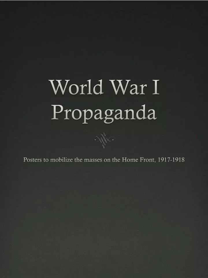 world war i propaganda
