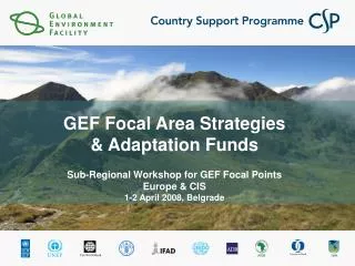 GEF Focal Area Strategies &amp; Adaptation Funds